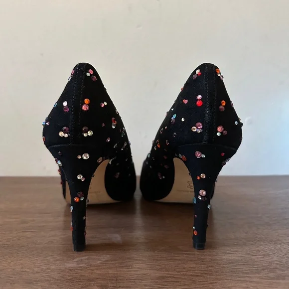 Antonio Melani Moneka Black Embellished Women's Heels - Picture 3 of 6